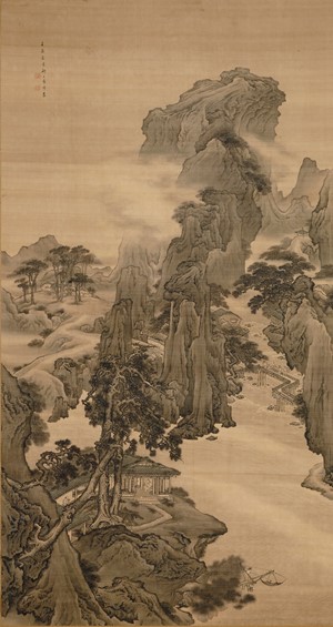 袁耀《真山水図軸》(清・乾隆37年 1772年、京都・泉屋博古館蔵)【前期展示】