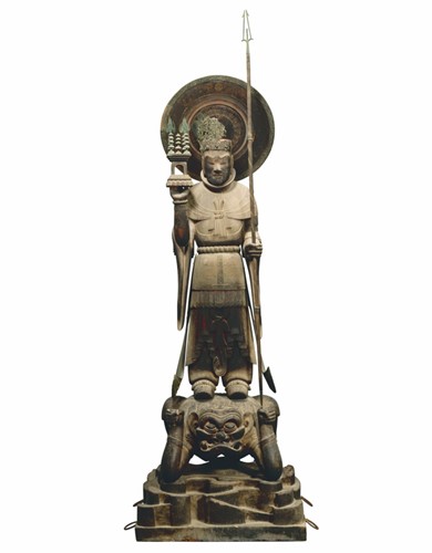 国宝《四天王立像 多聞天》(飛鳥時代・7世紀、法隆寺蔵)