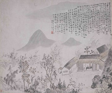“華嵒《秋声賦意図軸》(清・乾隆20年 1755年、大阪市立美術館蔵)【前期展示】