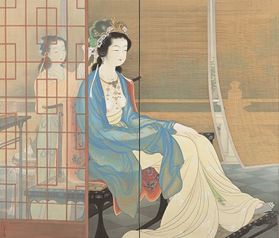 “上村松園《楊貴妃》(1922年､松伯美術館蔵､後期展示）”