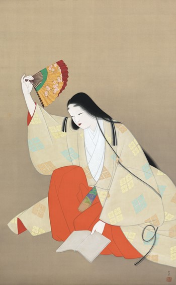 “上村松園《草紙洗小町》(1937年､東京藝術大学蔵､前期展示）”
