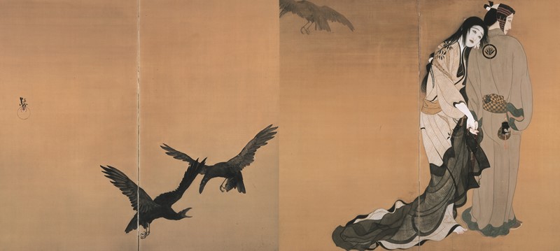 “北野恒富《道行》(1913・大正2年、福富太郎コレクション資料室蔵)”