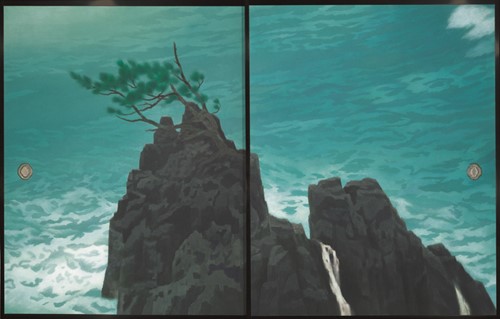 《唐招提寺御影堂障壁画 濤声》部分（1975年、唐招提寺蔵）