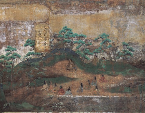 《聖徳太子絵伝》部分（秦致貞筆、秦致貞筆、平安時代･延久元年 1069年、東京国立博物館蔵〔法隆寺献納宝物〕、奈良会場前期）
