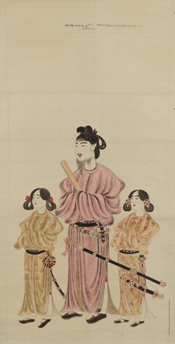 《聖徳太子二王子像》模本(狩野養信筆、江戸時代・天保13年 1842年、東京国立博物館蔵、東京会場のみ)