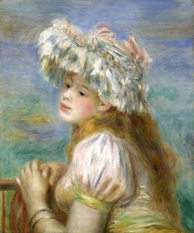 “ピエール・オーギュスト･ルノワール《レースの帽子の少女》(1891年）”